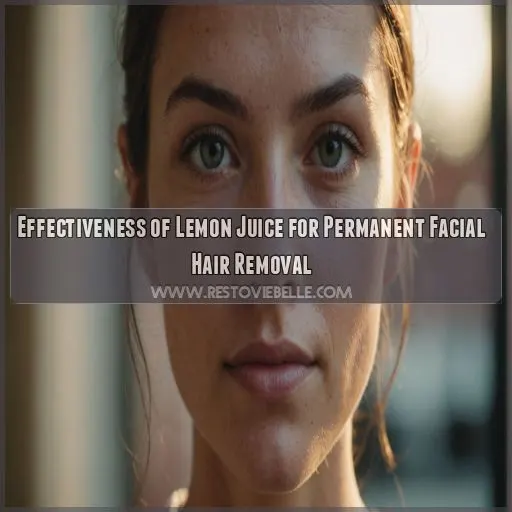 Effectiveness of Lemon Juice for Permanent Facial Hair Removal