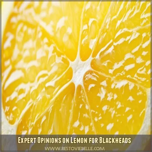 Expert Opinions on Lemon for Blackheads