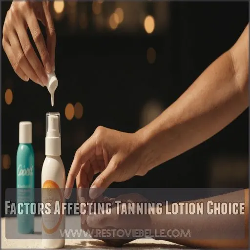 Factors Affecting Tanning Lotion Choice