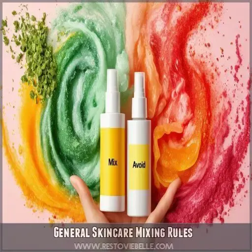 General Skincare Mixing Rules