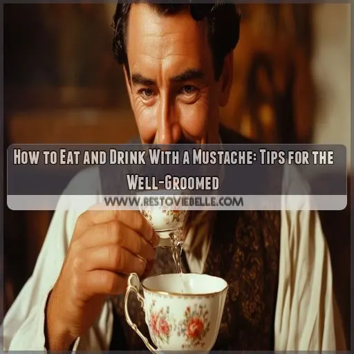 how to eat and drink with a mustache