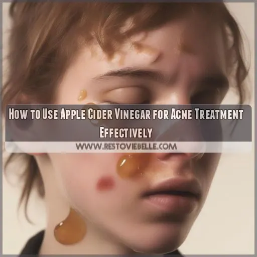 how to use apple cider vinegar for acne treatment