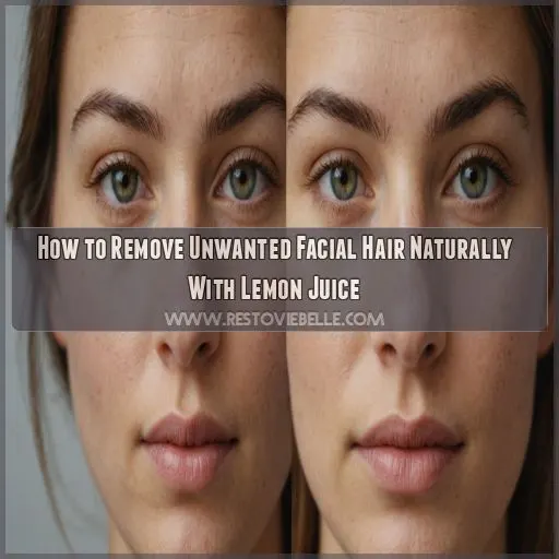 how to use lemon juice for facial hair removal