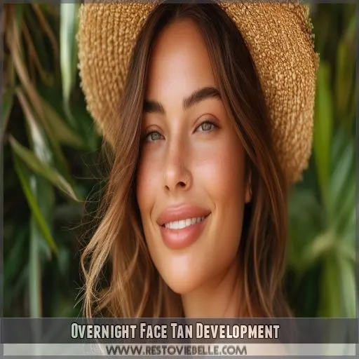 Overnight Face Tan Development