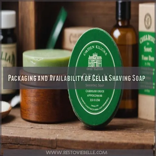 Packaging and Availability of Cella Shaving Soap