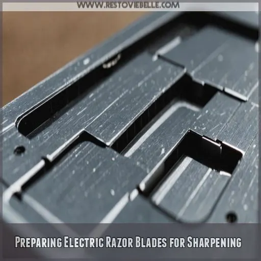 Preparing Electric Razor Blades for Sharpening