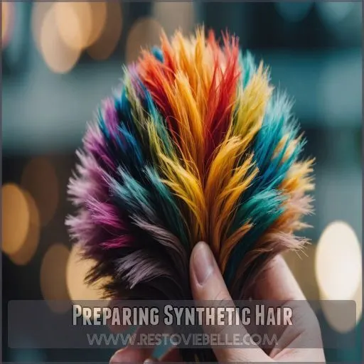 Preparing Synthetic Hair