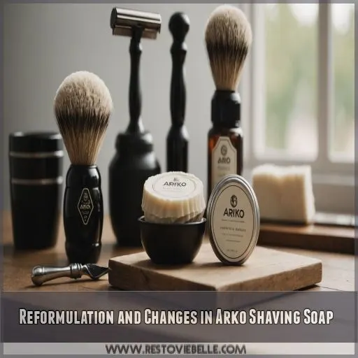 Reformulation and Changes in Arko Shaving Soap