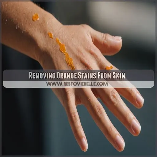 Removing Orange Stains From Skin