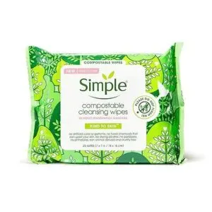 Simple Compostable Cleansing Wipes Facial