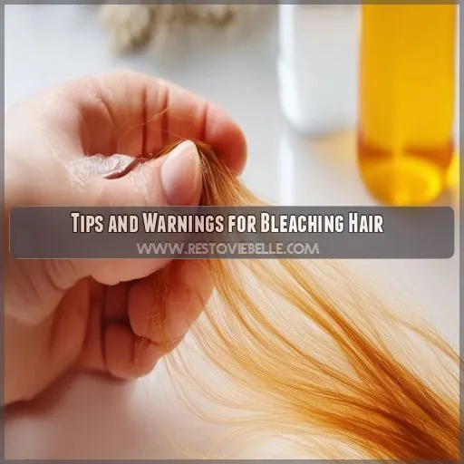 Tips and Warnings for Bleaching Hair