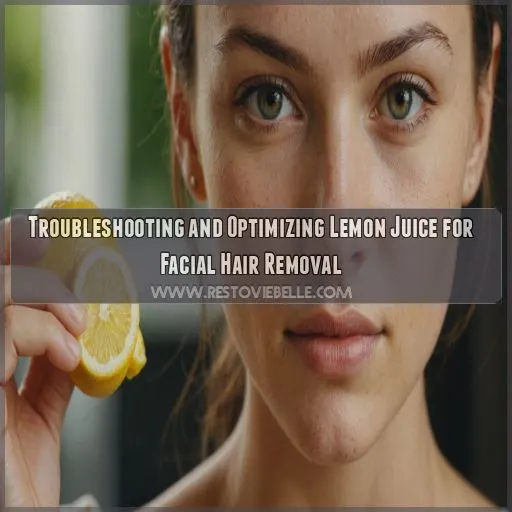 Troubleshooting and Optimizing Lemon Juice for Facial Hair Removal