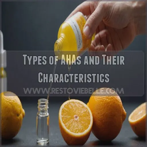 Types of AHAs and Their Characteristics