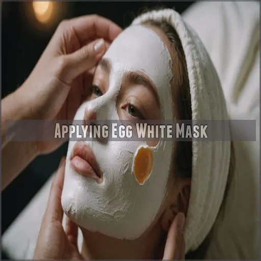 Applying Egg White Mask