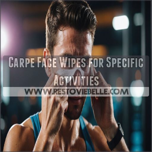 Carpe Face Wipes for Specific Activities