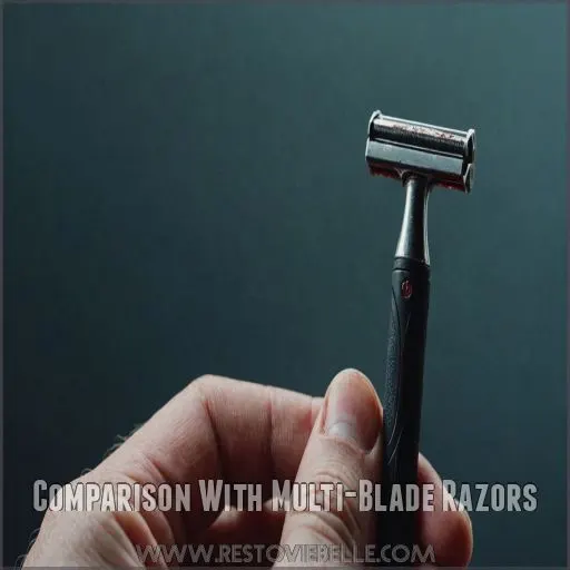 Comparison With Multi-Blade Razors