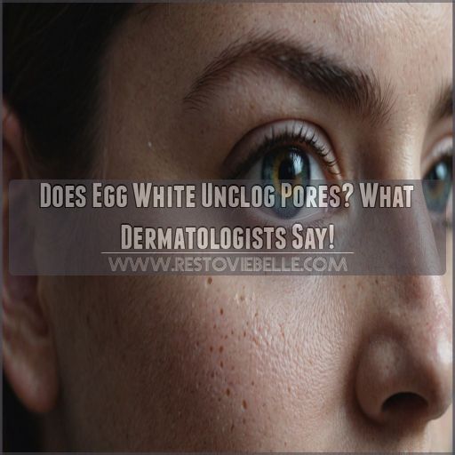 does egg white unclog pores