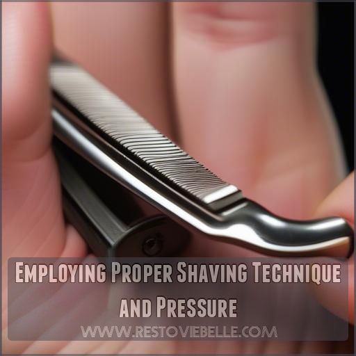 Employing Proper Shaving Technique and Pressure