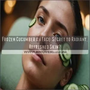 frozen cucumber on face