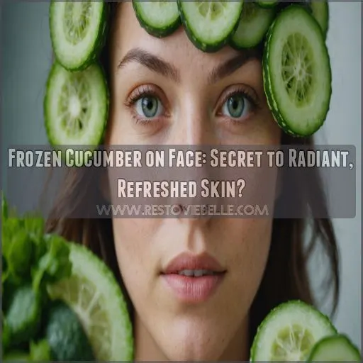 frozen cucumber on face