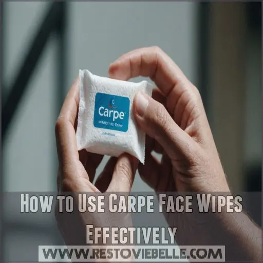 How to Use Carpe Face Wipes Effectively