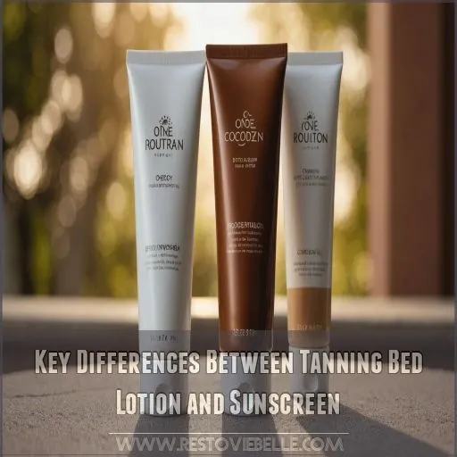 Key Differences Between Tanning Bed Lotion and Sunscreen