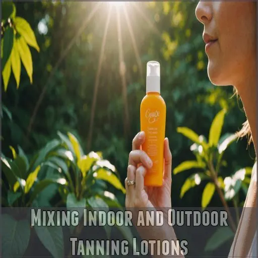 Mixing Indoor and Outdoor Tanning Lotions