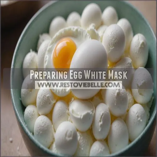 Preparing Egg White Mask