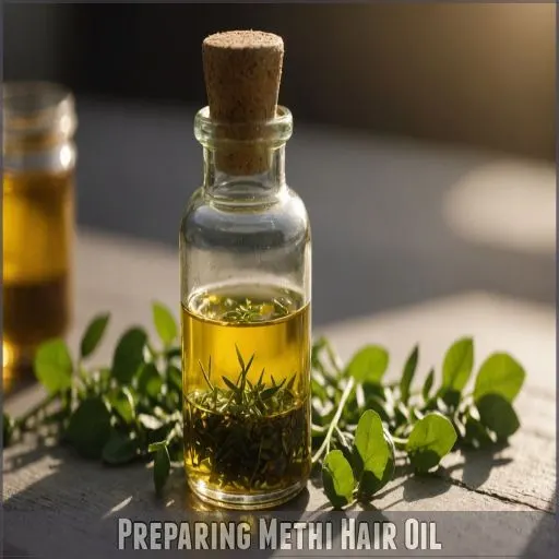 Preparing Methi Hair Oil