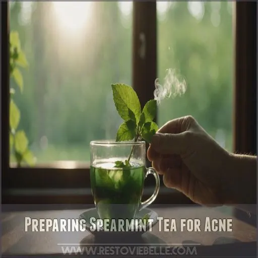 Preparing Spearmint Tea for Acne