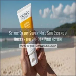 scinic enjoy super mild sun essence spf50 pa unscented uv protection