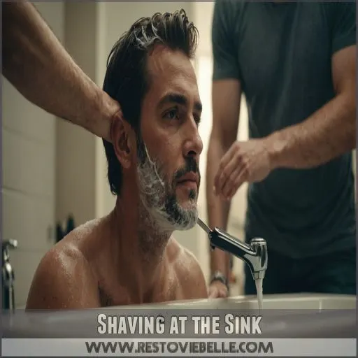 Shaving at the Sink