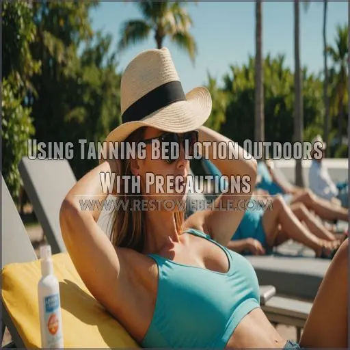 Using Tanning Bed Lotion Outdoors With Precautions