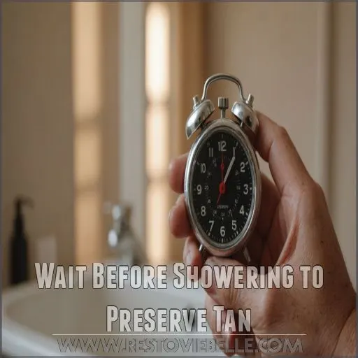 Wait Before Showering to Preserve Tan