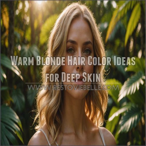 Warm Blonde Hair Color Ideas for Deep Skin