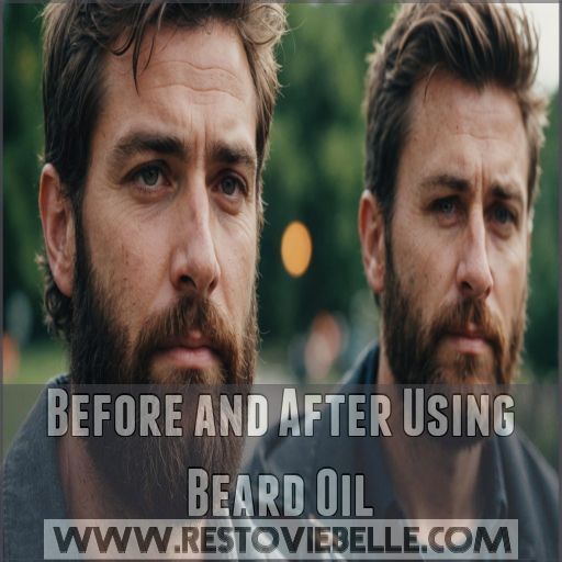 Before and After Using Beard Oil