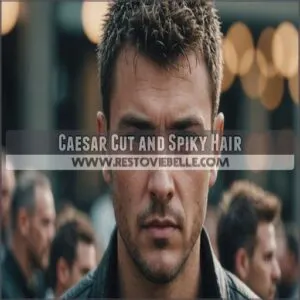 Caesar Cut and Spiky Hair