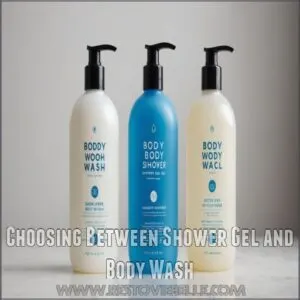 Choosing Between Shower Gel and Body Wash