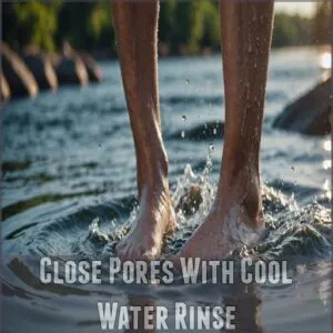 Close Pores With Cool Water Rinse