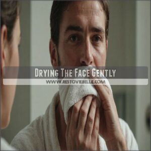 Drying The Face Gently