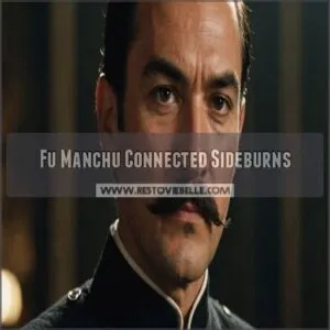 Fu Manchu Connected Sideburns