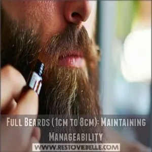 Full Beards (1cm to 8cm): Maintaining Manageability