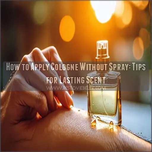 how to apply cologne without spray