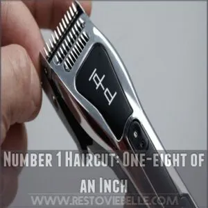 Number 1 Haircut: One-eight of an Inch