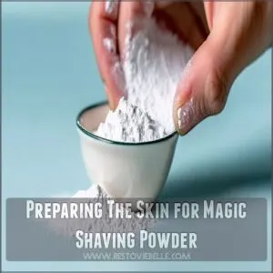 Preparing The Skin for Magic Shaving Powder