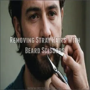 Removing Stray Hairs With Beard Scissors