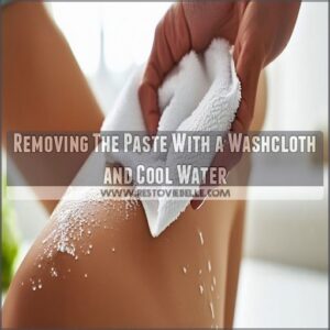 Removing The Paste With a Washcloth and Cool Water