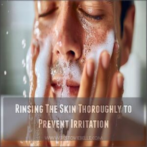 Rinsing The Skin Thoroughly to Prevent Irritation