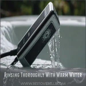 Rinsing Thoroughly With Warm Water