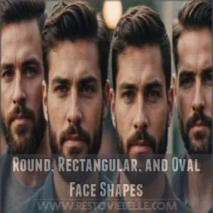 Round, Rectangular, and Oval Face Shapes